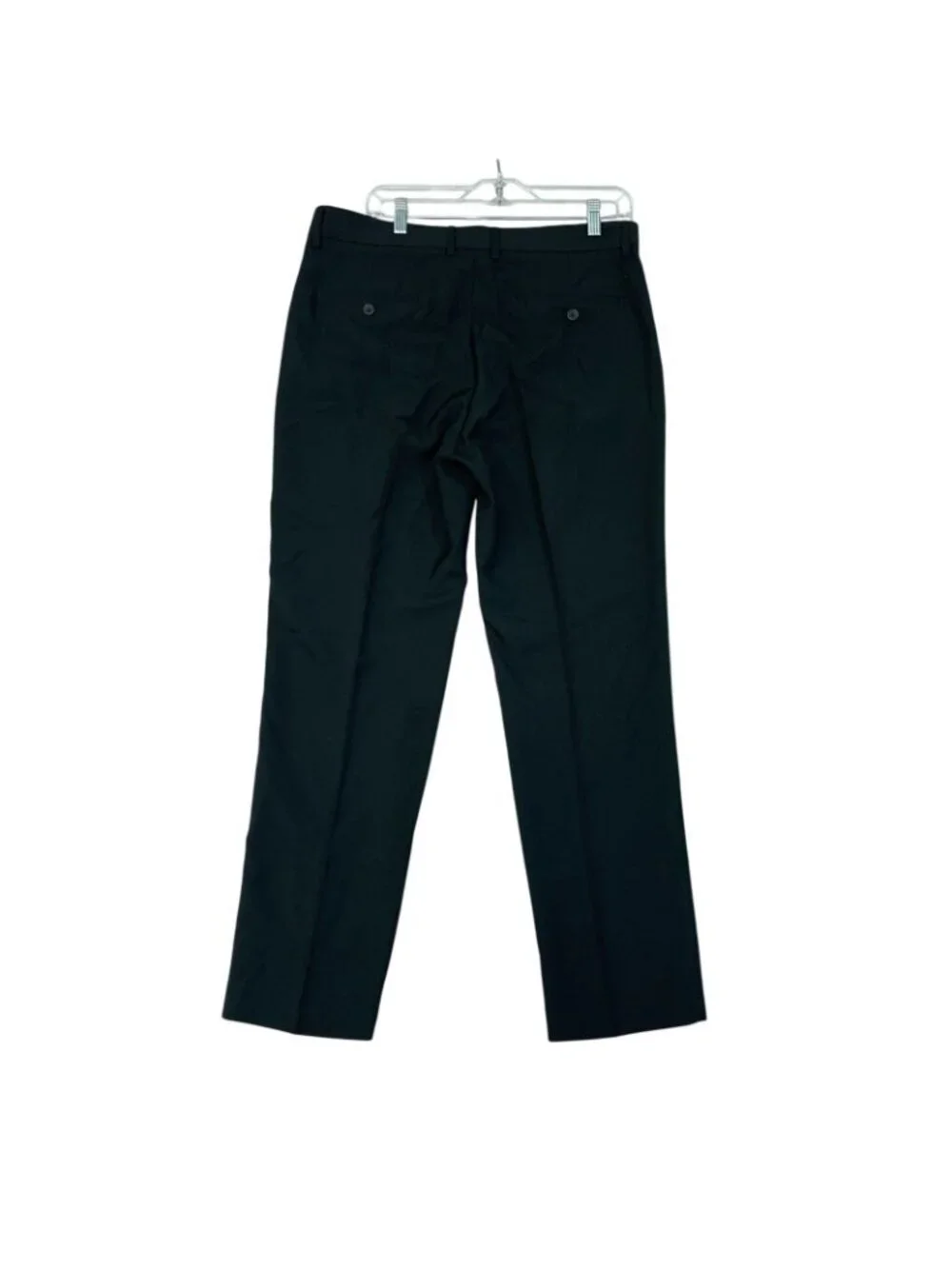 NWOT Haggar Men's 34x30 Black Dress Pants Straight Fit Polyester Blend
